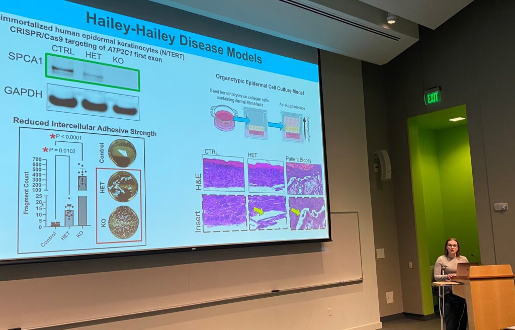 Jessica Ayers presents her research at the ISCRM Symposium.