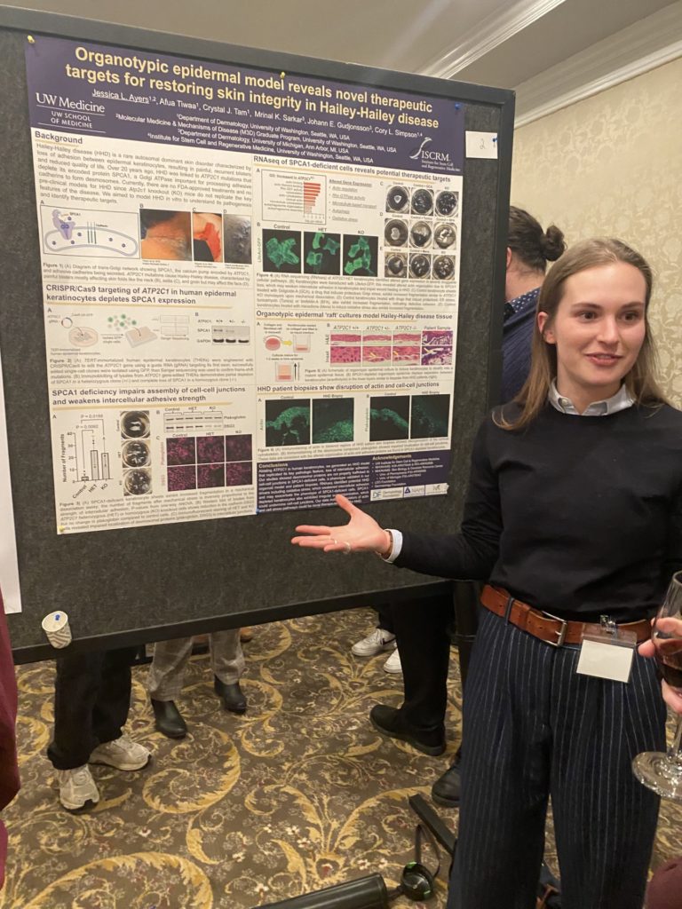 Jessica Ayers with poster